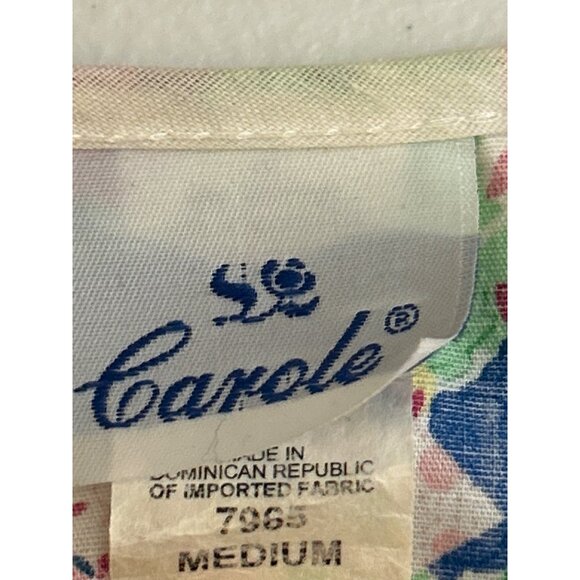 Vintage Carole Patchwork Floral Snap Front Vest Bright Colors, Size Medium - Picture 4 of 8